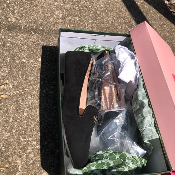 Kate Spade Signature Claudia Suede Flat Loafer, Black - Picture 6 of 6